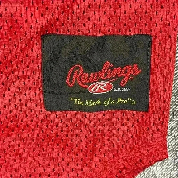 Vtg Rawlings Cyclones #12 USA AAU Baseball Sports Jersey Red Size S Adult - Picture 11 of 16